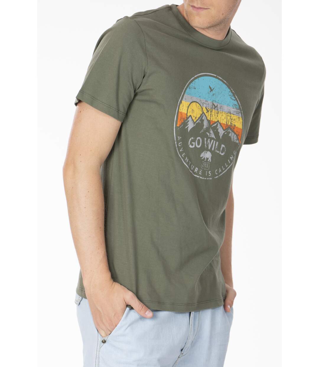 T-shirt jersey coton ARRIS KAKI