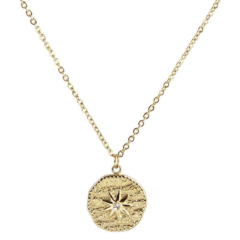 Collier acier inoxydable doré