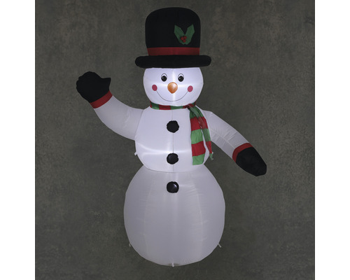 Opblaasbare decoratieve sneeuwpopfiguur, Luca Lighting, H 200 cm, lichtkleur neutraal wit
