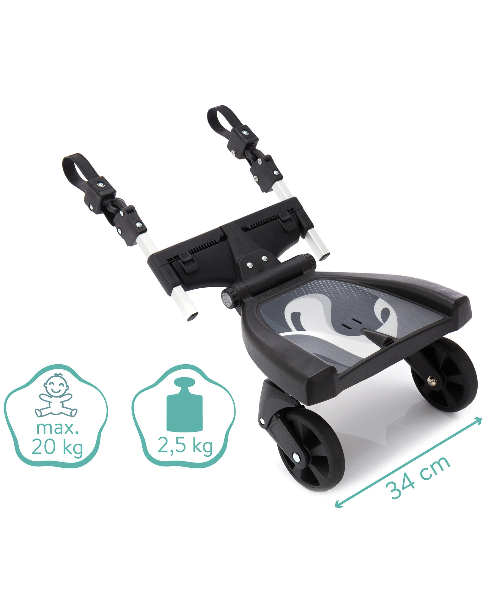 Mitfahrbrett FILLIBOARD 180° in schwarz-grau