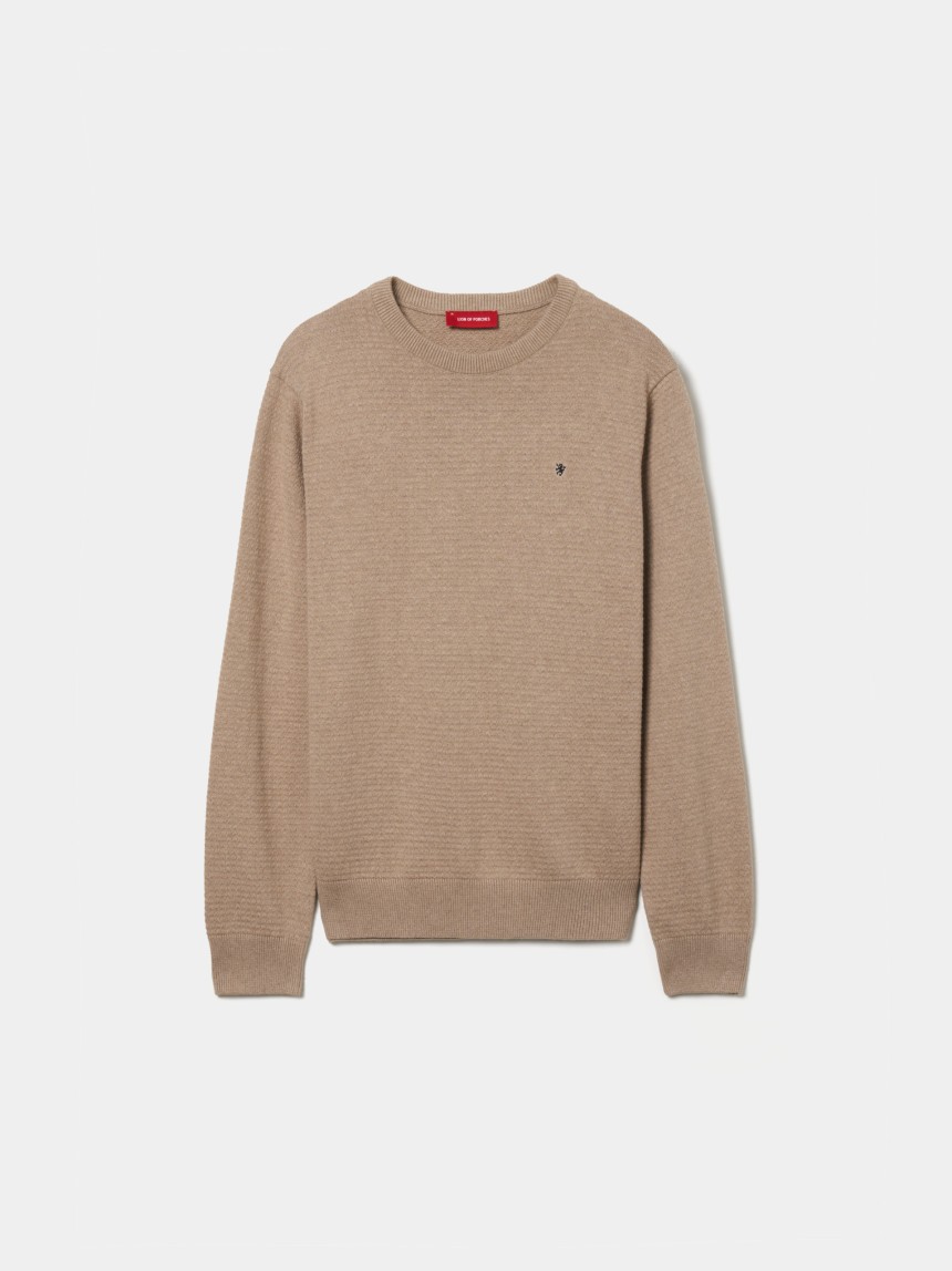 Camisola malha com textura em algodão
