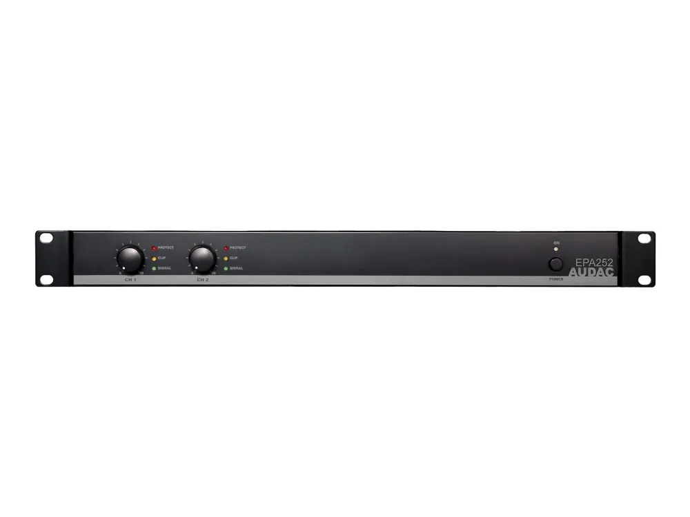 Audac EPA252 - Strømforstærker - 2 x 250 Watt - sort
