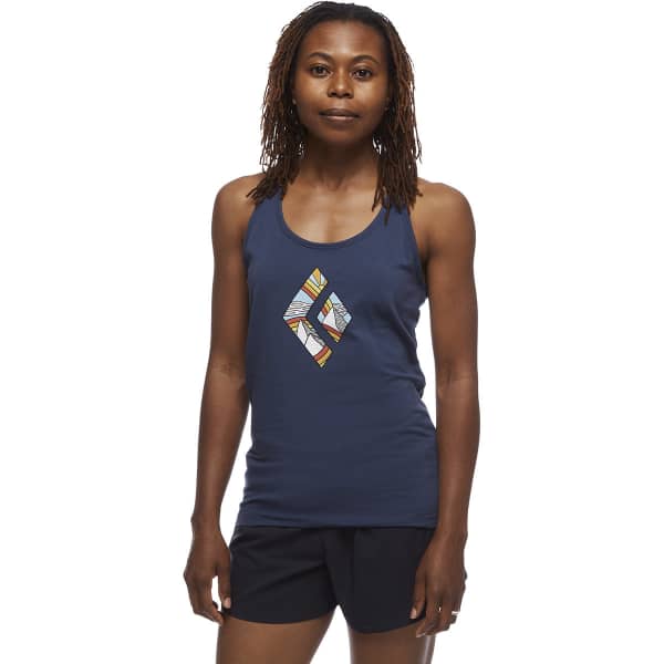 Débardeur escalade BLACK DIAMOND W RAINBOW DIAMOND TANK INK BLUE