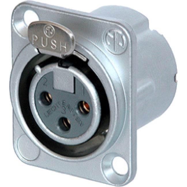 Neutrik NC3FD-LX-HE XLR chassisdeel 3p female chromium