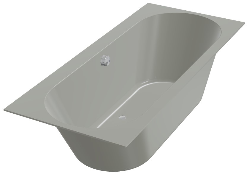 Xenz Madeira inbouw ligbad acryl 160x75cm cement
