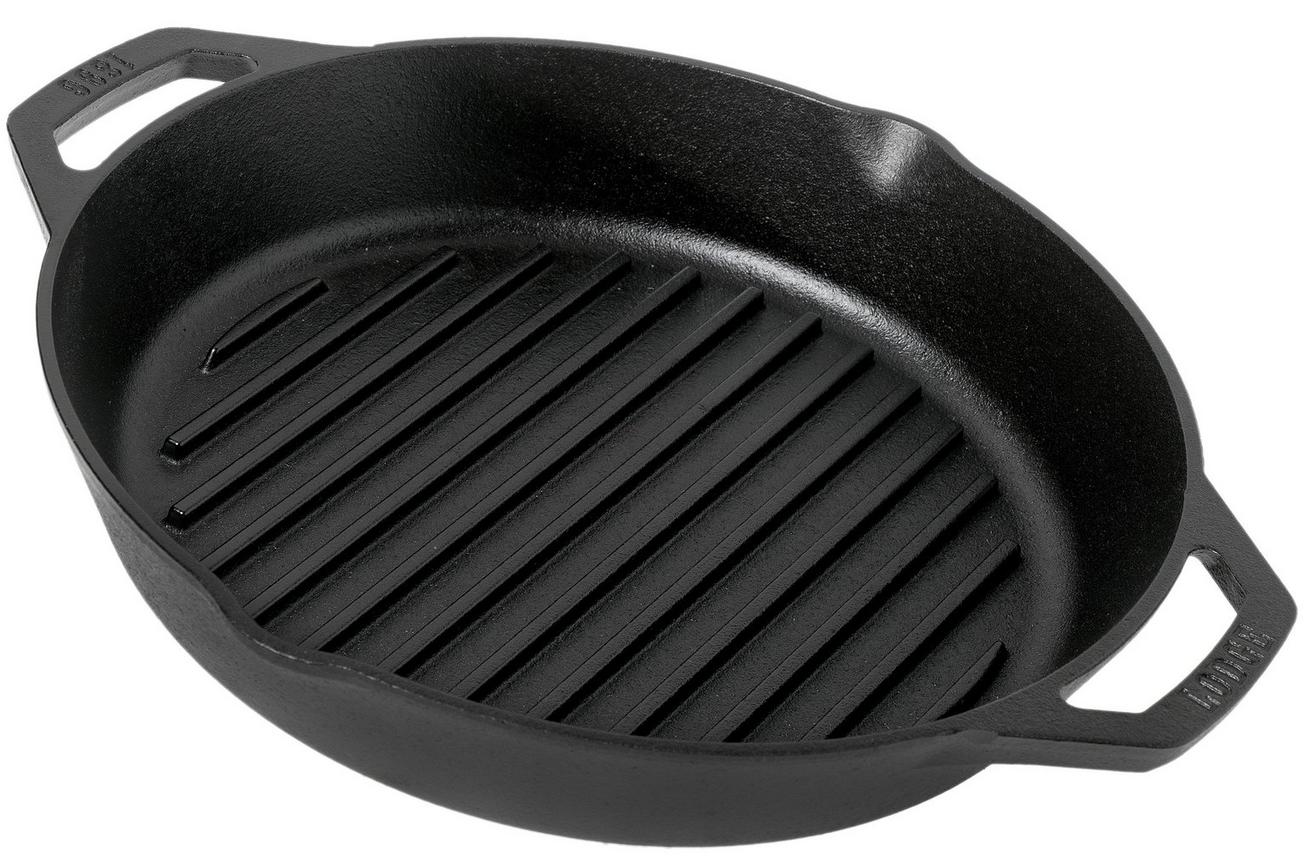 Lodge koekenpan/grillpan met twee handvatten L10GPL, diameter ca. 30,5 cm