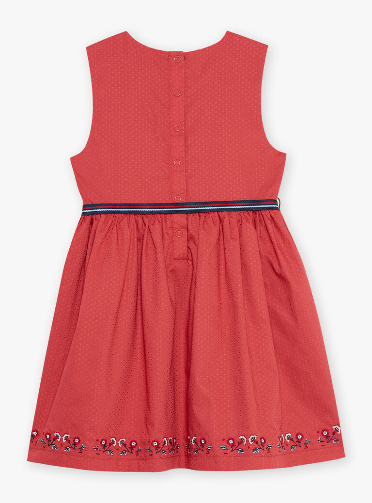 Robe réversible rouge et bleu marine