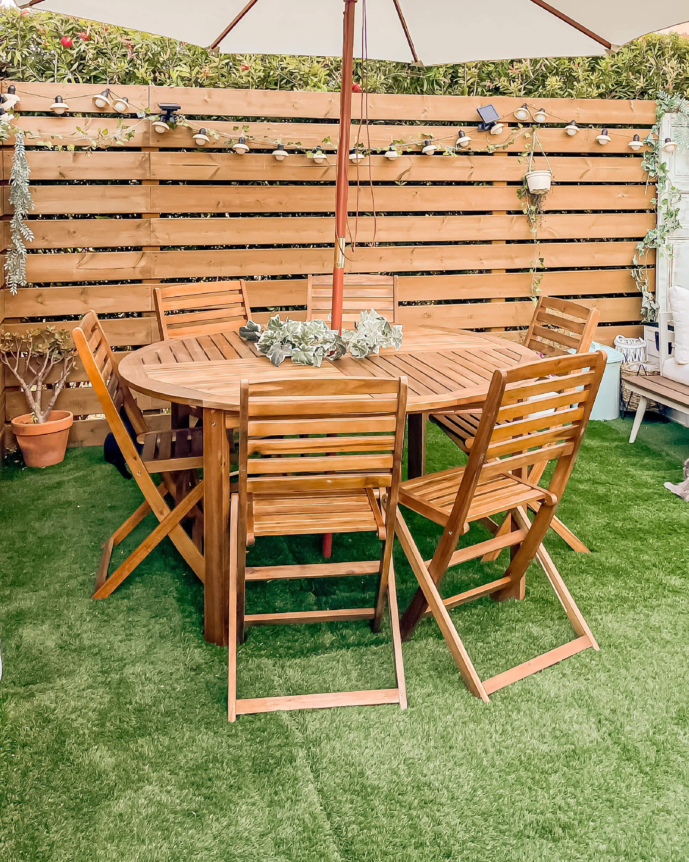 Set van 6 tuinstoelen TOLVE Acaciahout Bruin