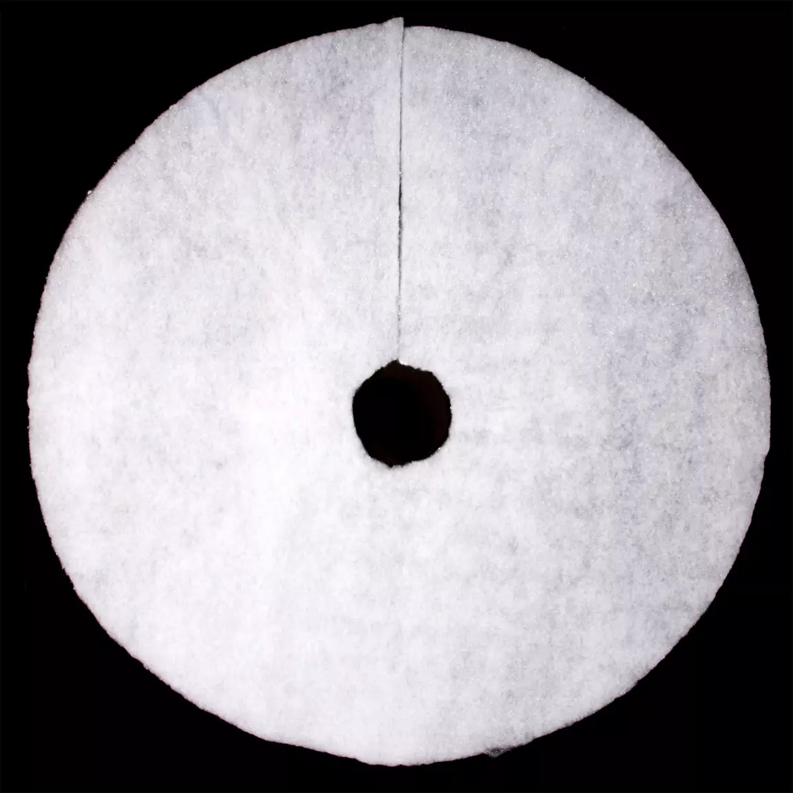 Tapis de sapin rond (D100 cm) Neige paillettée