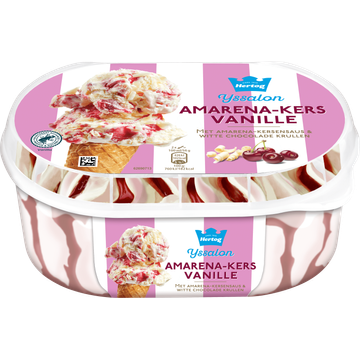 Hertog IJs IJssalon Amarena-Kers Vanille 825 ml