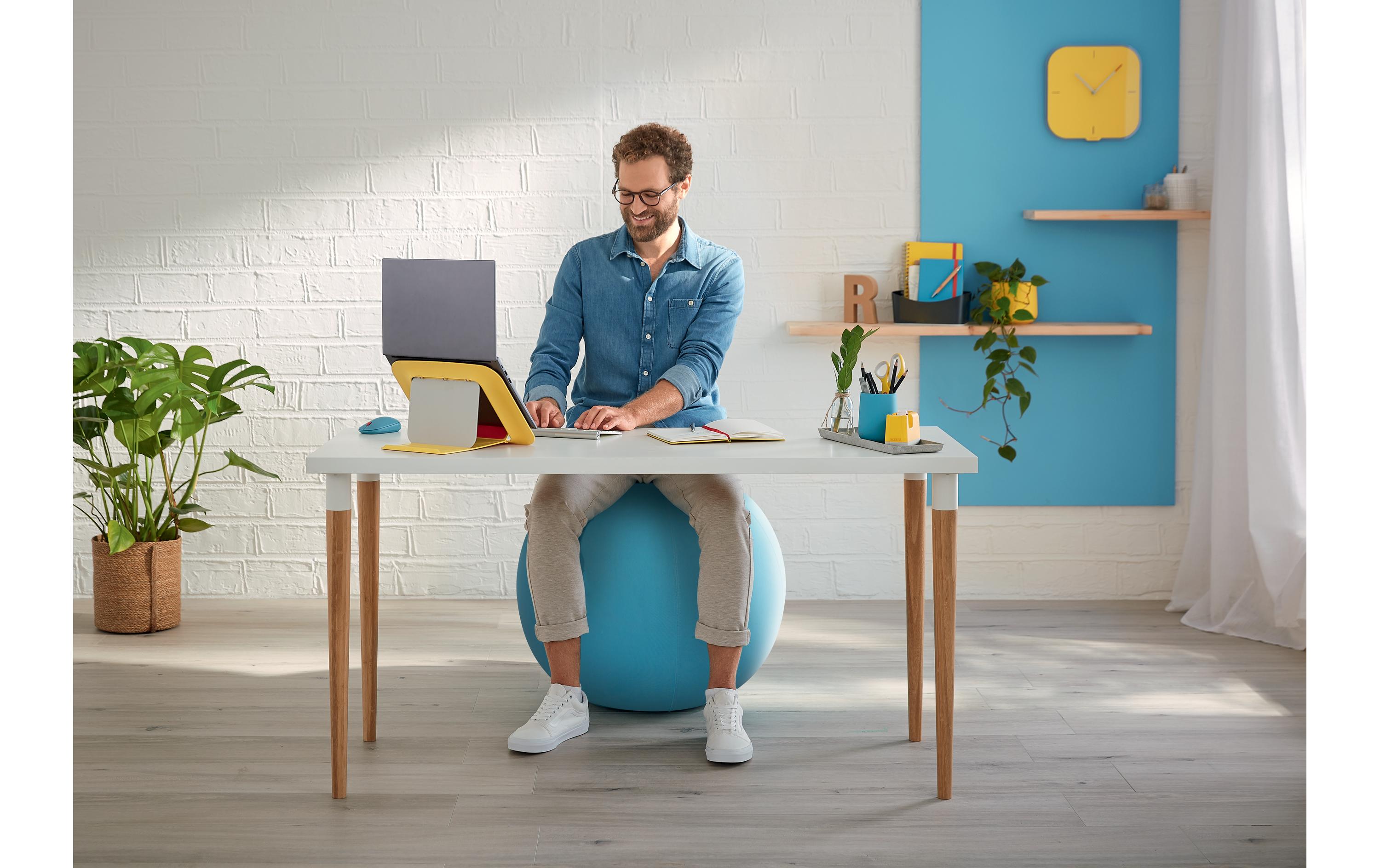 Sitzball Ergo Cosy Active BlauDer ergonomische Leitz Ergo Cosy Sitzball für aktives Sitzen