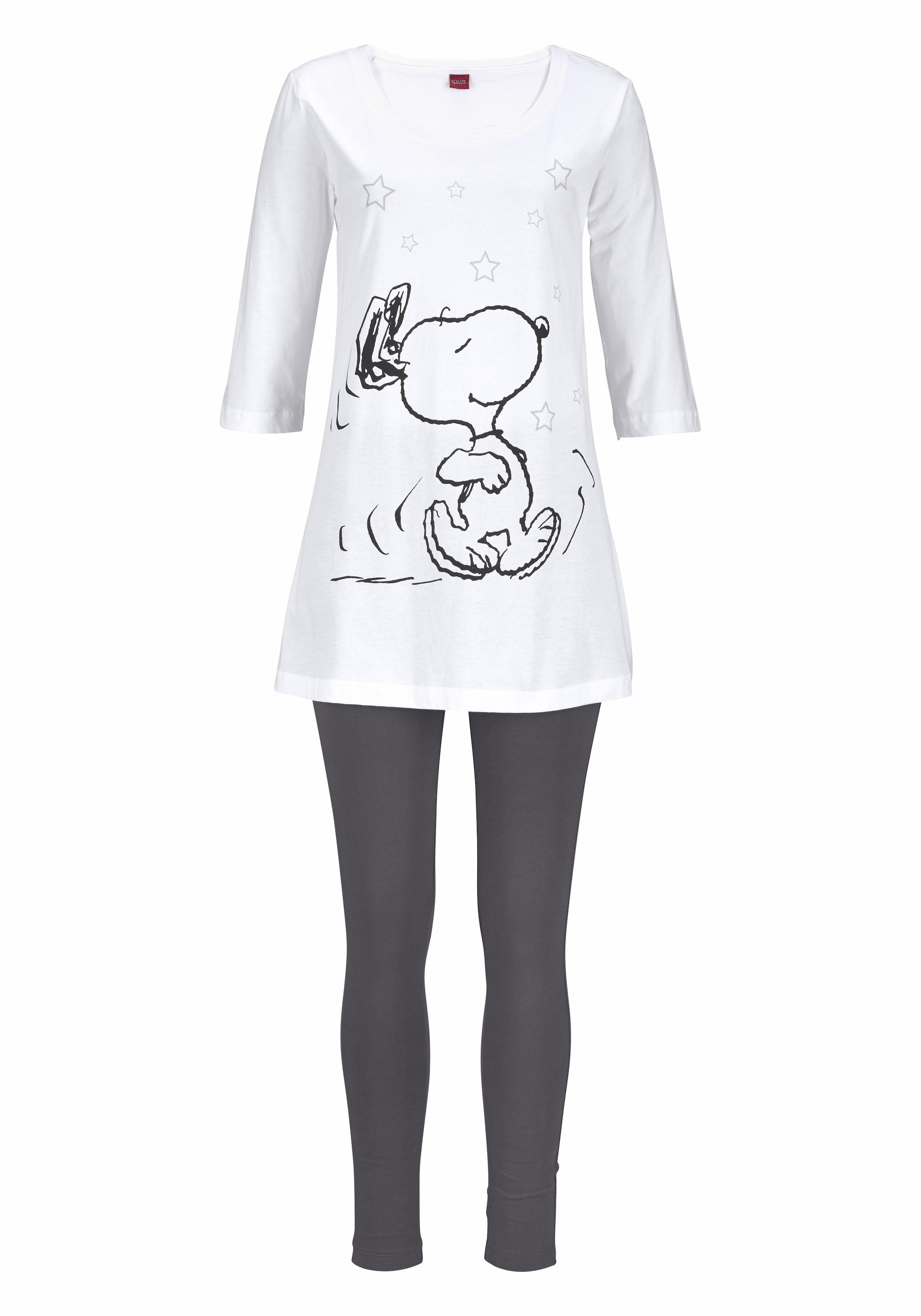 Peanuts Pyjama 2 Stk. tlg., mit Leggings und legerem Shirt mit Snoopy Druck