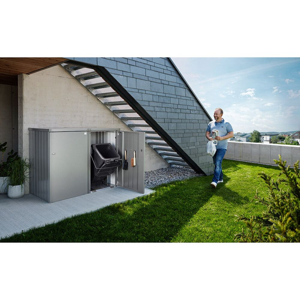 SØPPELKASSE BIOHORT ALEX KVARTSGRÅ METALLIC