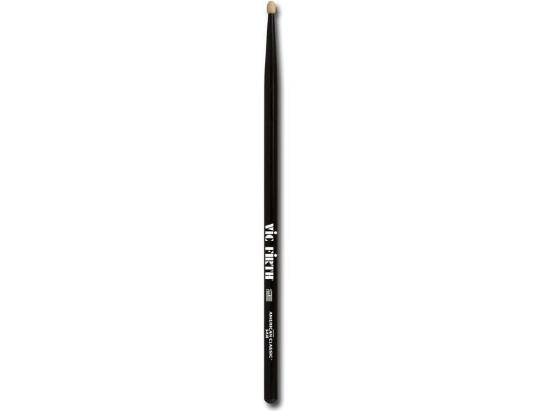 Vic Firth Drumsticks 5AB – 1 Paar American Classic 5A mit Black-Finish