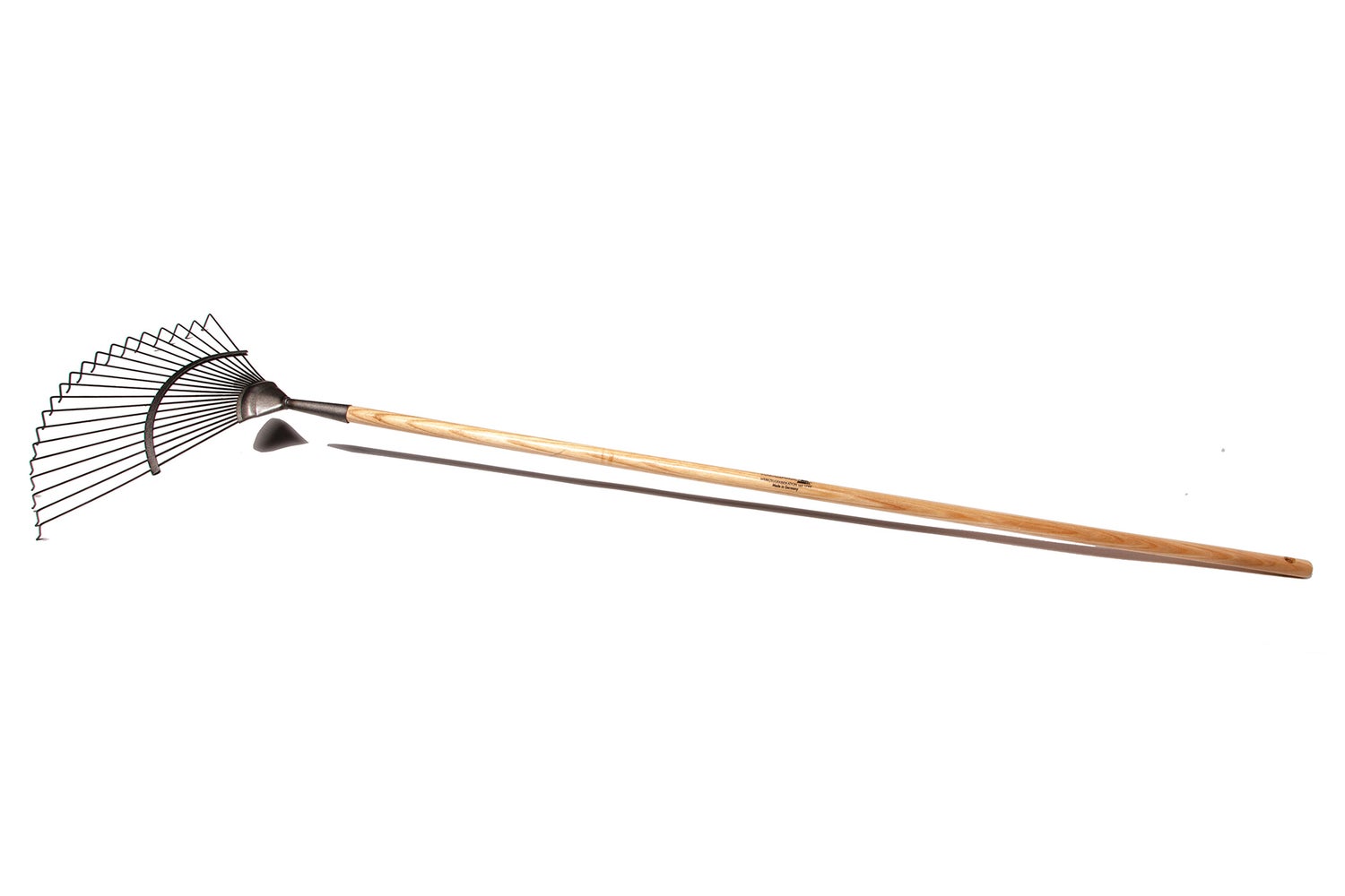 Krumpholz gazonhark met 20 tanden en lange essenhouten steel (150 cm)
