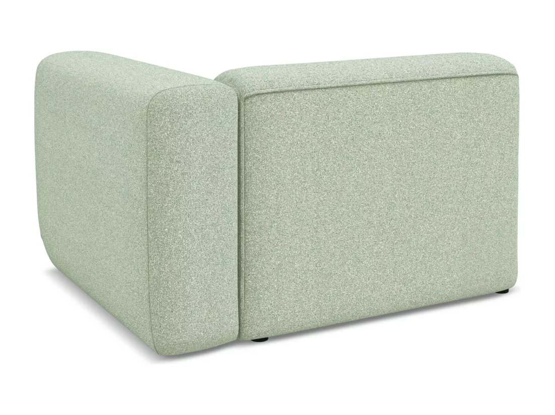 Module avec accoudoirs droit en tissu texturé - vert clair - EKAHI