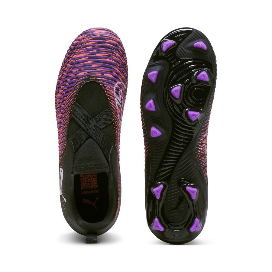 PUMA FUTURE 8 Match Laceless FG/AG - Noir/Violet - Enfant