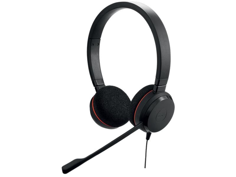 Jabra Headset Evolve 20 MS Duo Schnurgebundenes, binaurales Headset für VoIP-Softphones