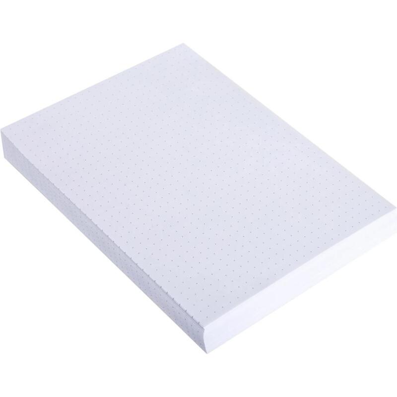 Paquet 100 fiches sous film - bristol dots non perforé - 210x297mm - Blanc