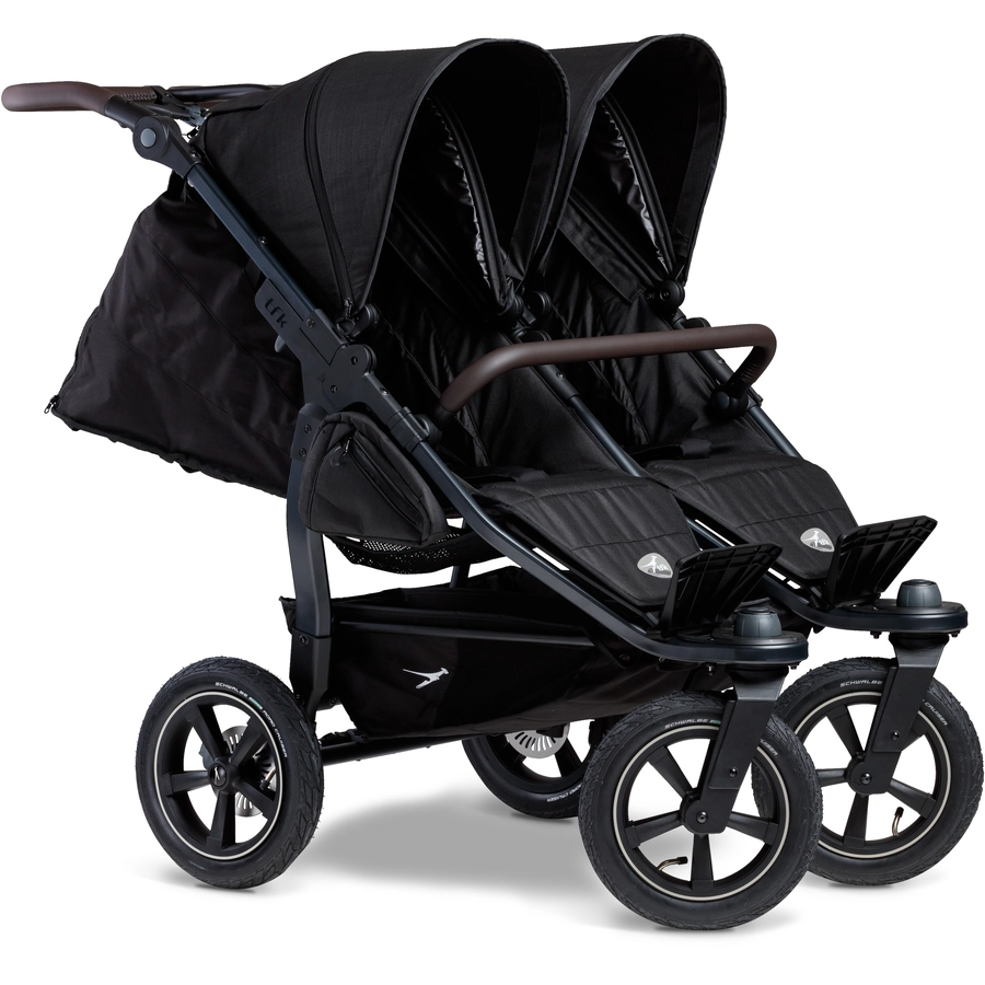 tfk Zwillingskinderwagen Duo 2 mit Luftrad-Set Schwarz