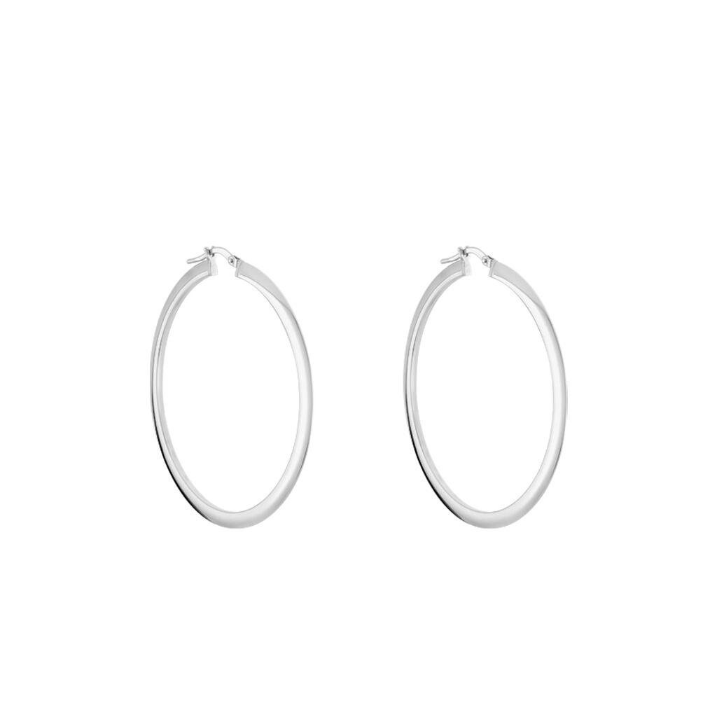 Créoles Argent Blanc Hally