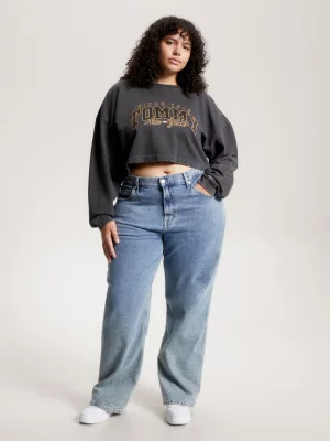 Moletom cropped Curve Varsity