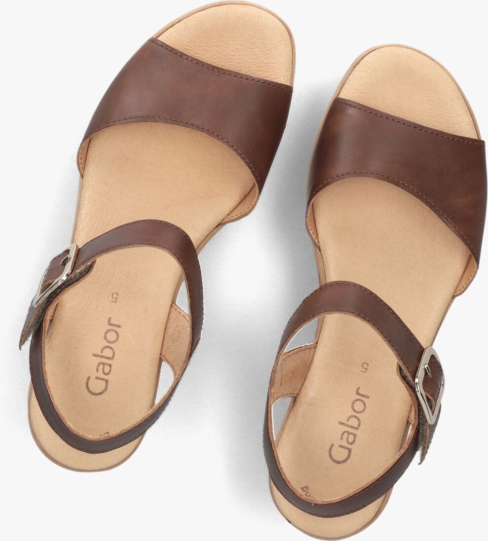 bruine gabor sandalen met hak 651