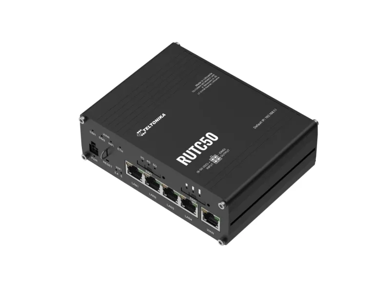 Teltonika RUTC50 - Trådløs router - Wifi 6 - 5G - DIN monterbar på skinne