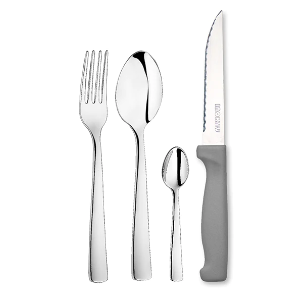 Ménagère 24 pièces avec couteaux steak Inoxriv