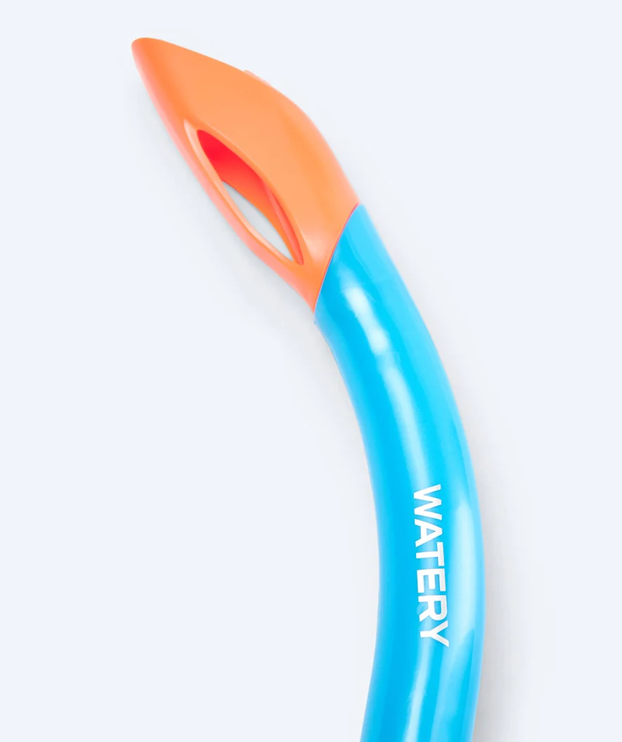 Watery semi-dry snorkel til børn - Triton - Blå