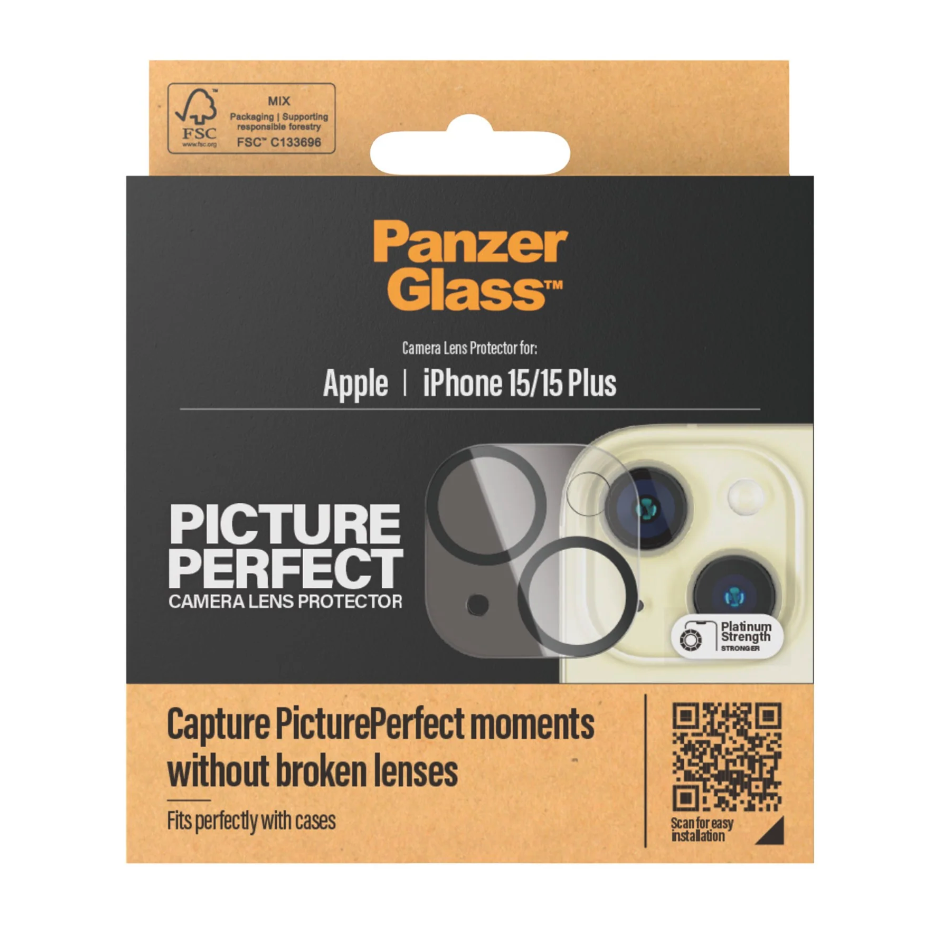 iPhone 15 / iPhone 15 Plus Kamera Objektiv Protector Panzer Glas (1136) - Transparent