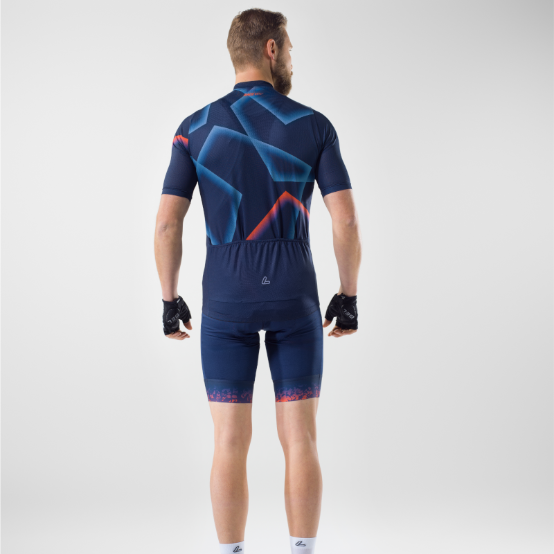 Loeffler Penta Vent blauw heren fietsshirt