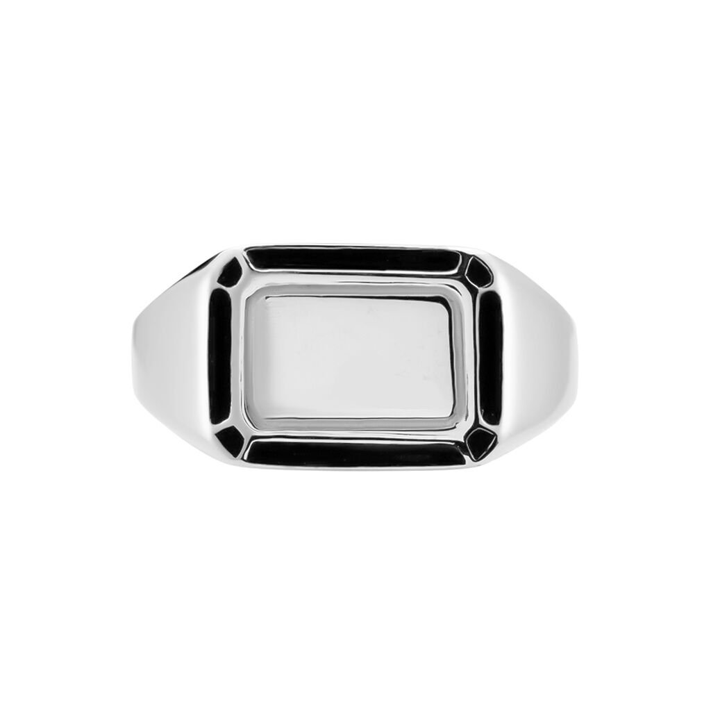 Chevalière Manny Argent Blanc