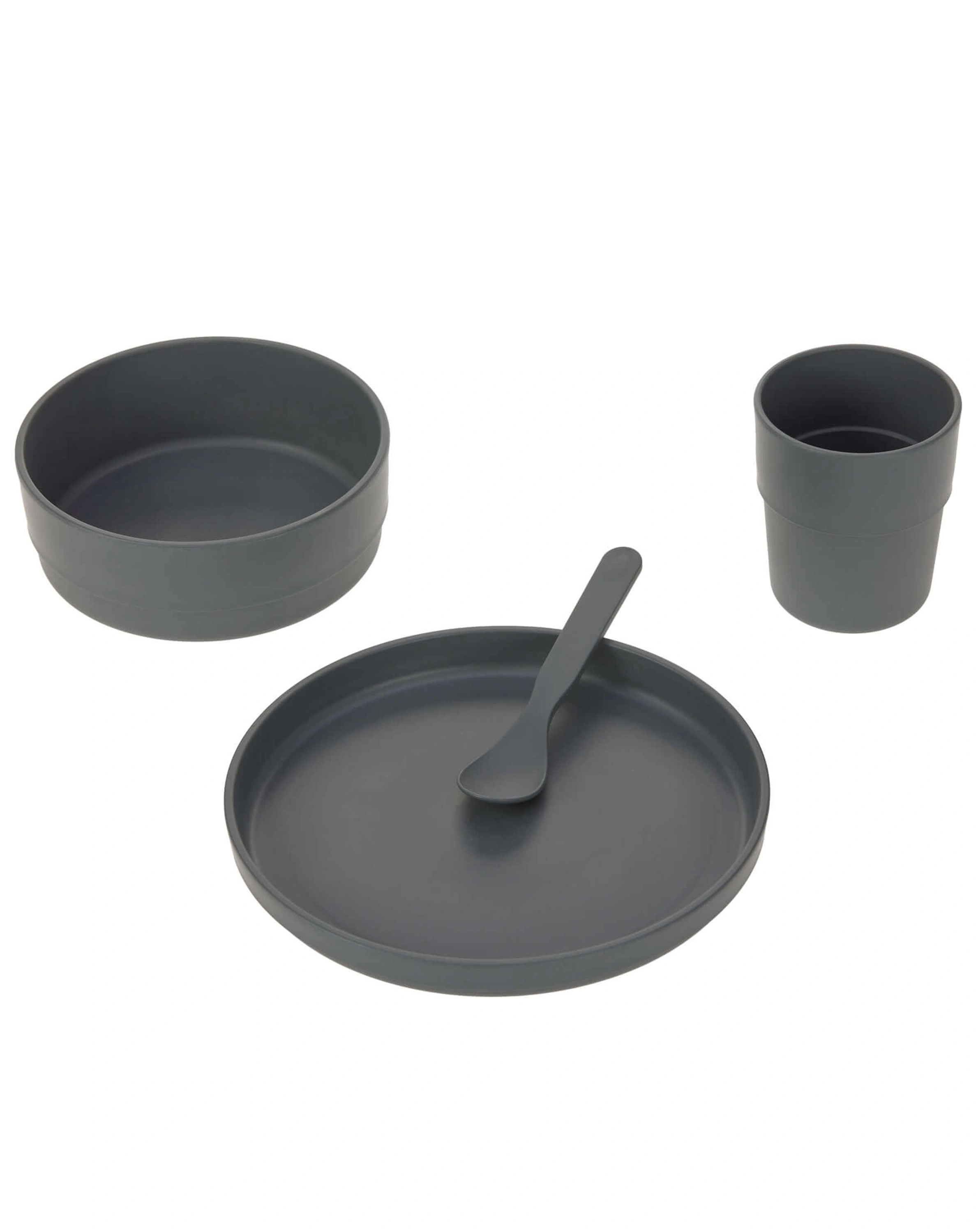 Kindergeschirr-Set UNI 4-teilig in anthracite