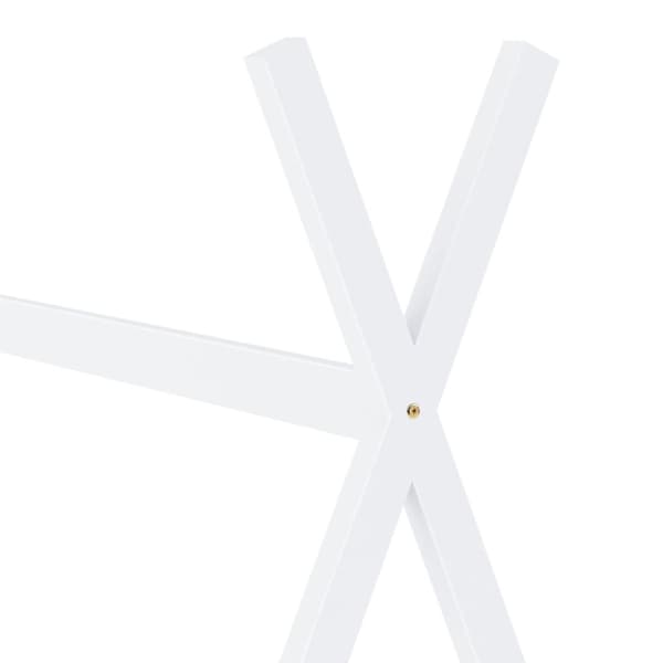 vidaXL Seng/Sengeramme for barn heltre furu hvit 90x200 cm change1