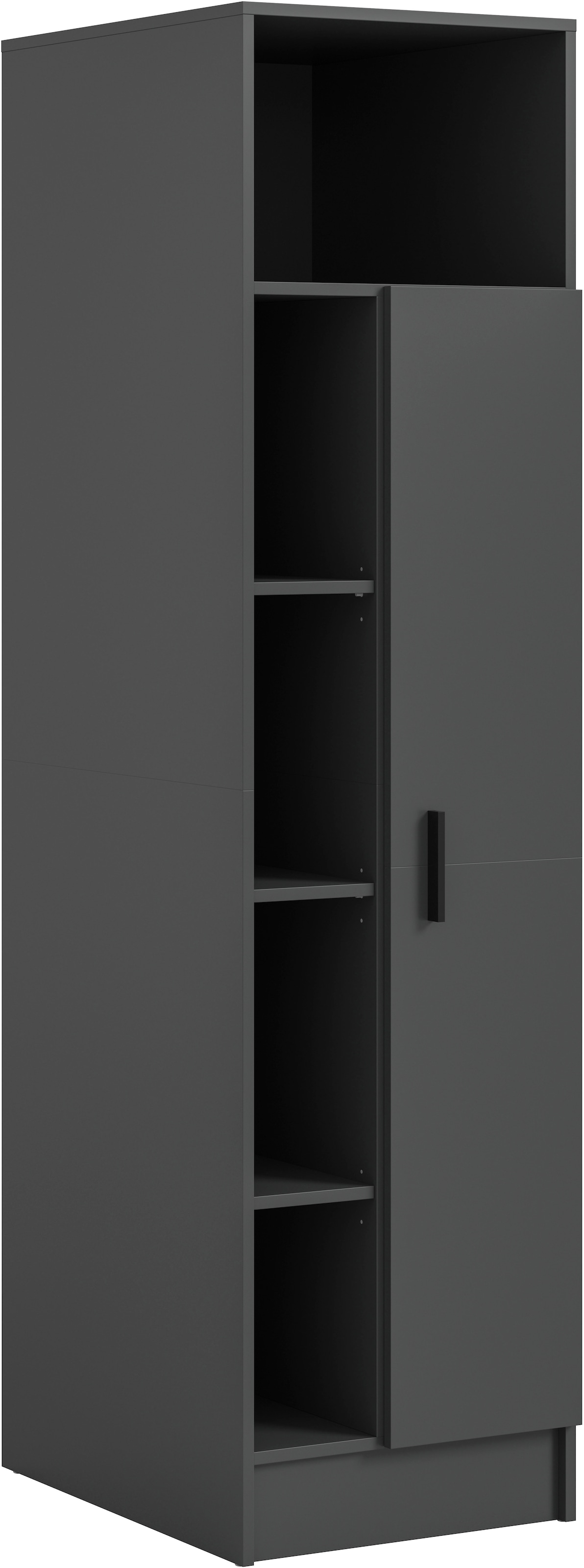 welltime Mehrzweckschrank »FALAS, TOPSELLER!, Höhe 195cm, 1 Tür, 1 Kleiderstange, 5 offene Fächer« in verschiedenen Farben erhältlich, 1 Stk. tlg. Universalschrank, Wäscheschrank, Badezimmer, Hauswirtschaftsschrank