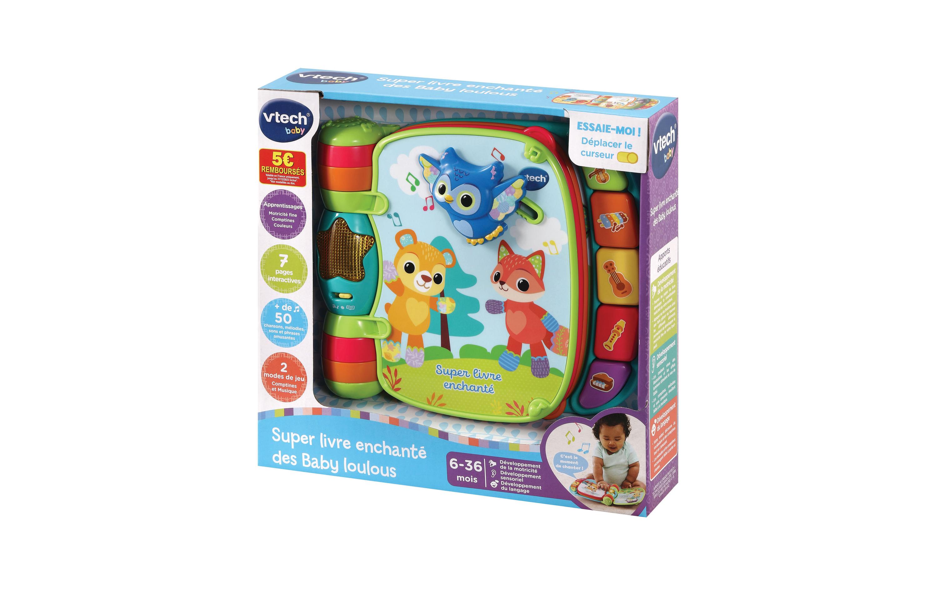Musikspielzeug Livre enchanté des Baby loulous bleu -FR-Lädt zum Spielen, Zuhören und Mitsingen ein