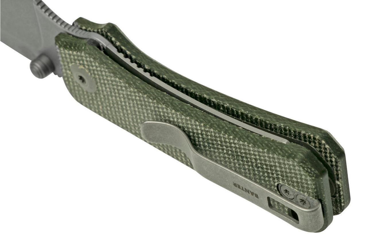 Civivi Baby Banter C19068SB-1 Green Micarta, Grey Stonewashed zakmes, Ben Petersen design