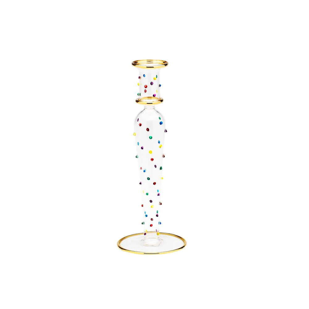 Anna + Nina  Confetti lysestage - 24 cm.