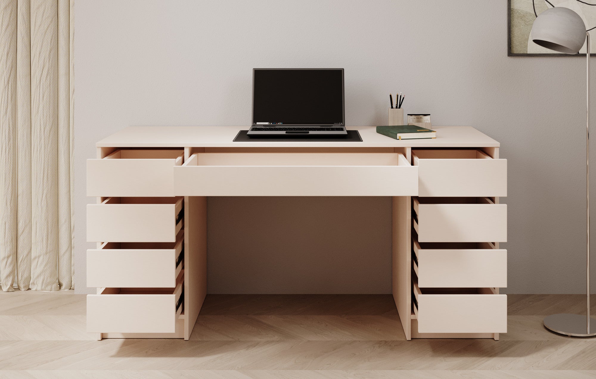 Avio 2 - Bureau - Beige - 154x55 cm