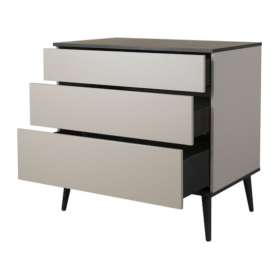 Flow commode 3 tiroirs   Stone        de               Quax