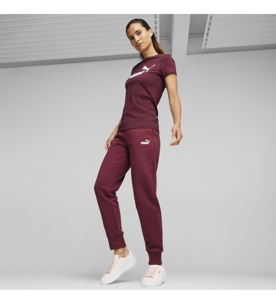 Calça Puma Essentials, cor bordô
