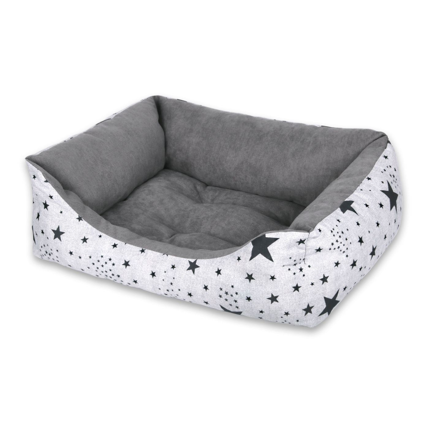 HOME MERCURY - Cesta, Cama confortável para cães, gatos e outros animais de estimação, com enchimento de fibra, resistente ao desgaste e durável (Grande, Estrelas)