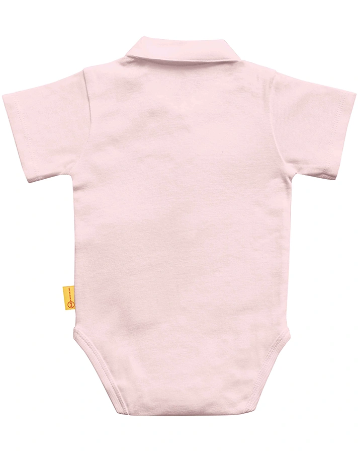 Kurzarm-Body TEDDY mit Bubikragen in rosa