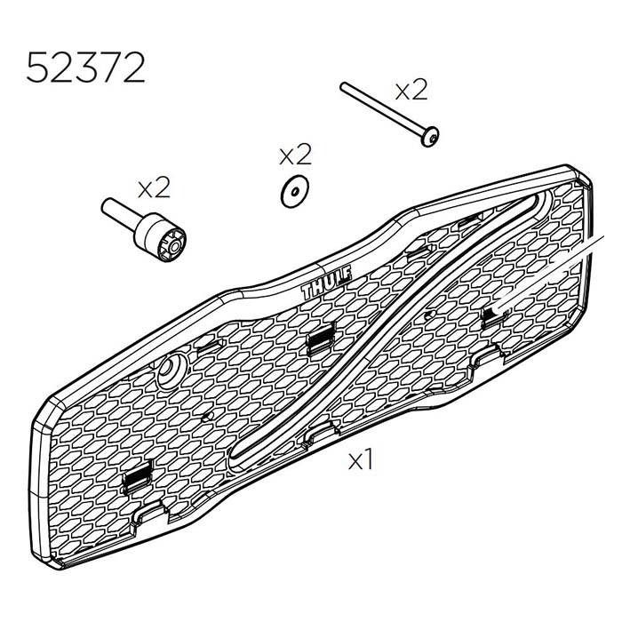 Thule Number Plate Holder Kit til Easyfold XT