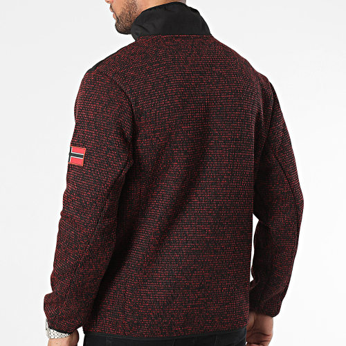 Veste Zippée Rouge Chiné