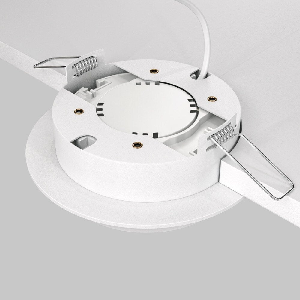 Hoop inbouw plafondlamp in wit GX53 rond
