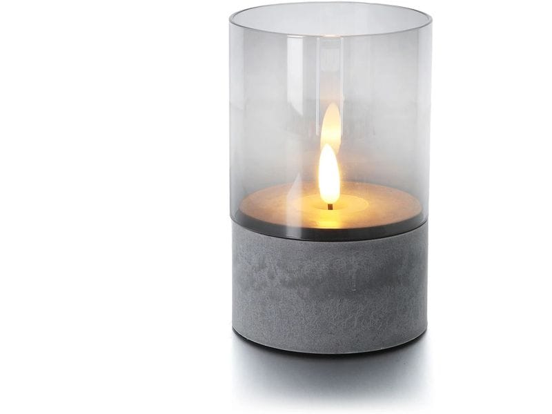 balthasar LED Kerze Gracia, Grau LED Windlichte