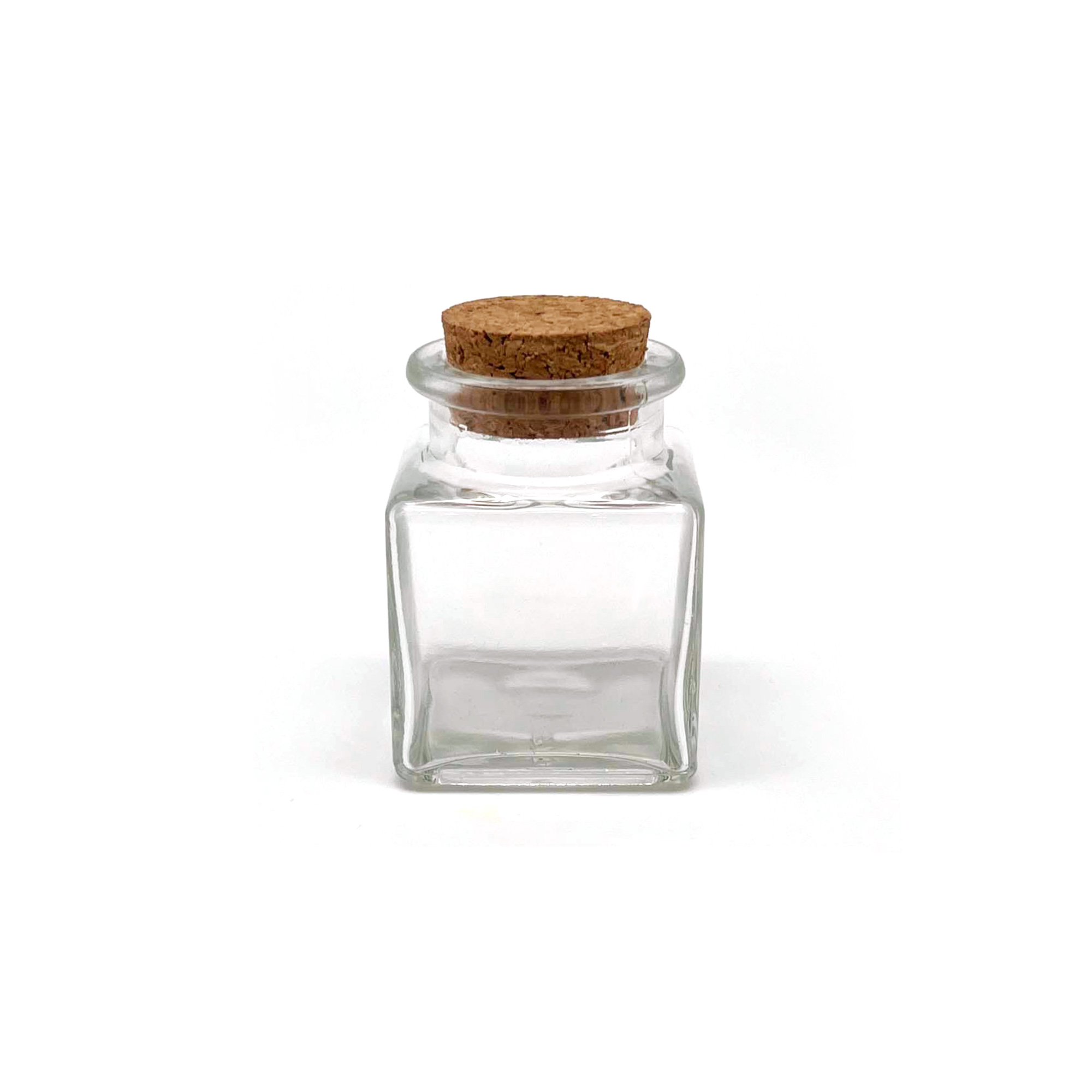 Glas mit Korken 50ml, H 6,5 cm, B 4,5 cm, L 4,5 cm von fischer's lagerhaus