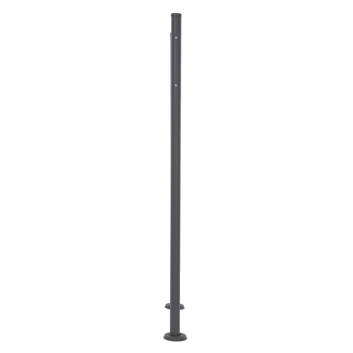 ECD Germany vrijstaande brievenbus met krantenvak, design brievenbus met post, brievenbusstandaard antraciet 120cm, brievenbus antraciet/zilver 37x10,5x36,5cm, gepoedercoat/mat geborsteld roestvrij staal